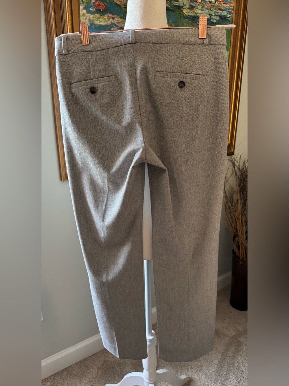 Banana Republic Logan Pants Light Grey Heather Size 4 - Picture 6 of 7